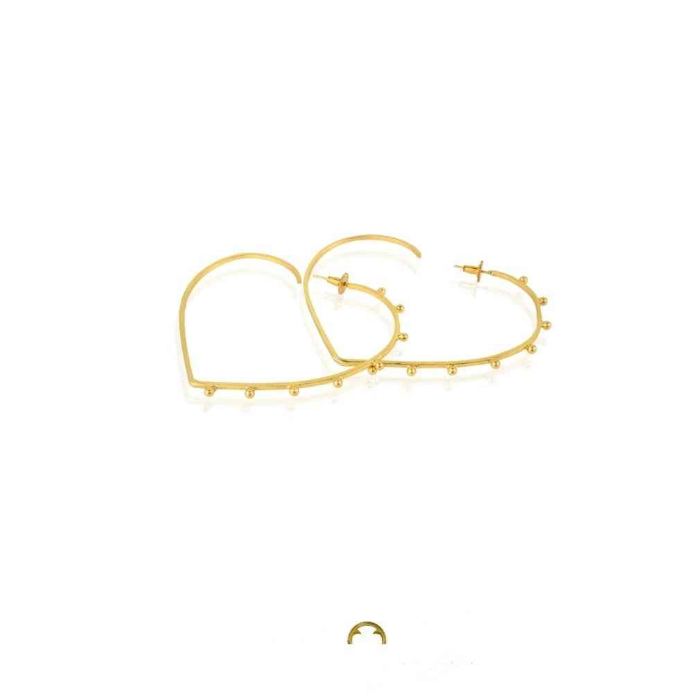 Oversized Heart Hoops