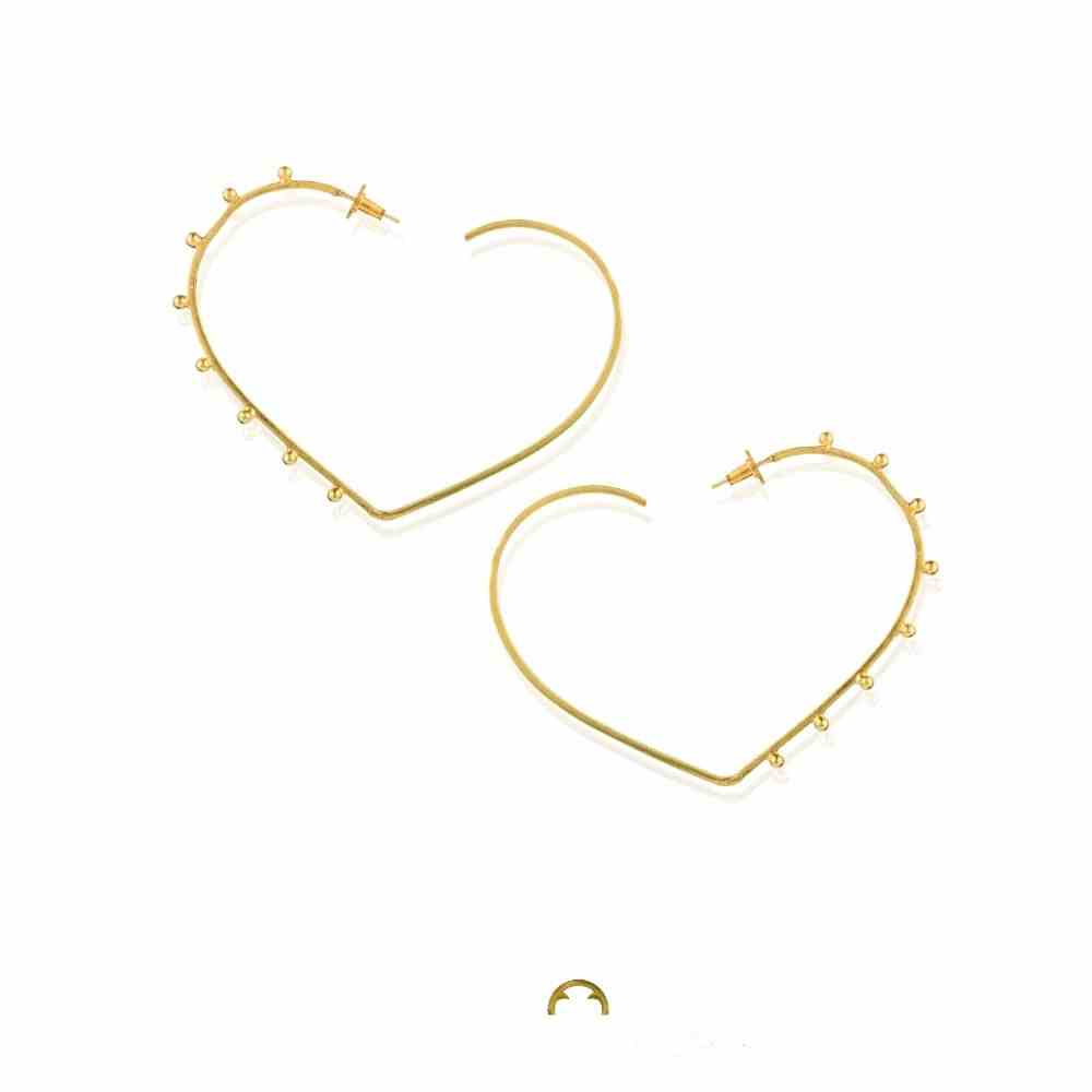Oversized Heart Hoops