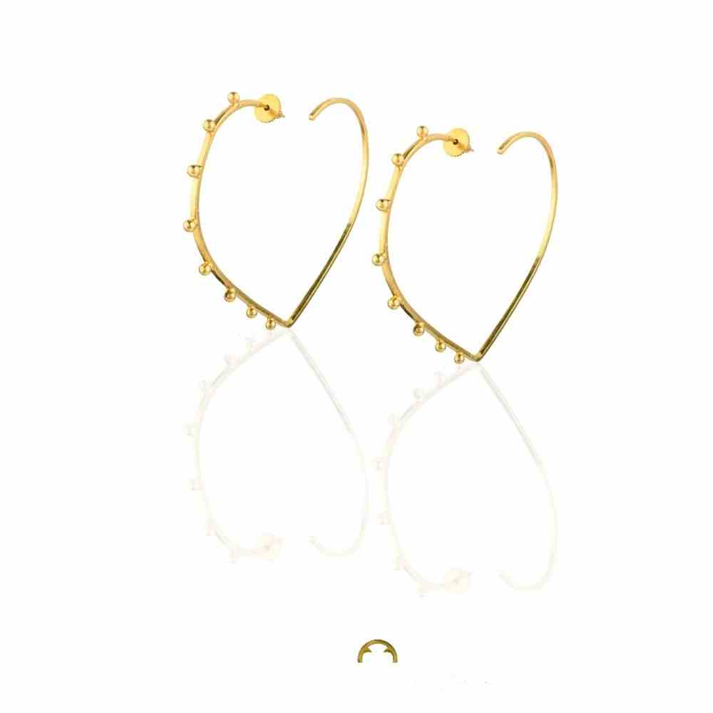 Oversized Heart Hoops