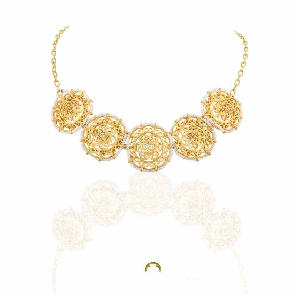 Victorian Filigree choker- With Pearl details