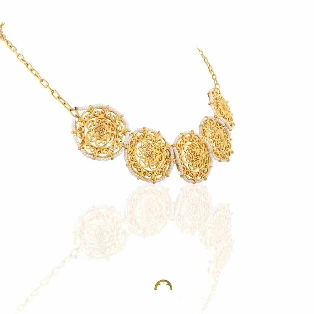 Victorian Filigree choker- With Pearl details