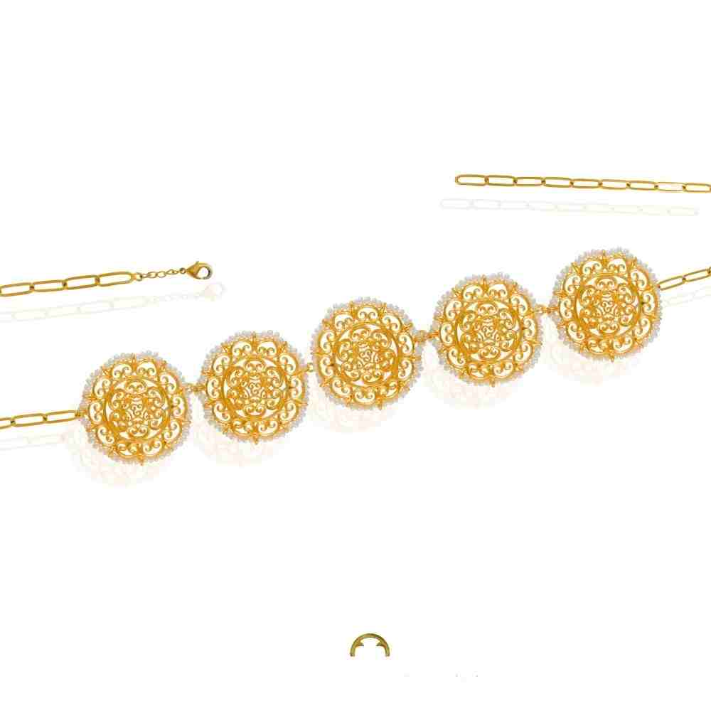 Victorian Filigree choker- With Pearl details