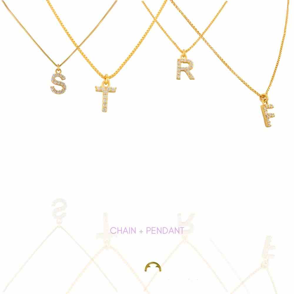 Diamond Initaial Pendants
