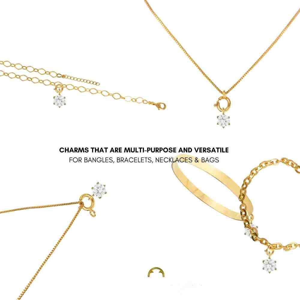 Crystal Diamond Pendant & Charm