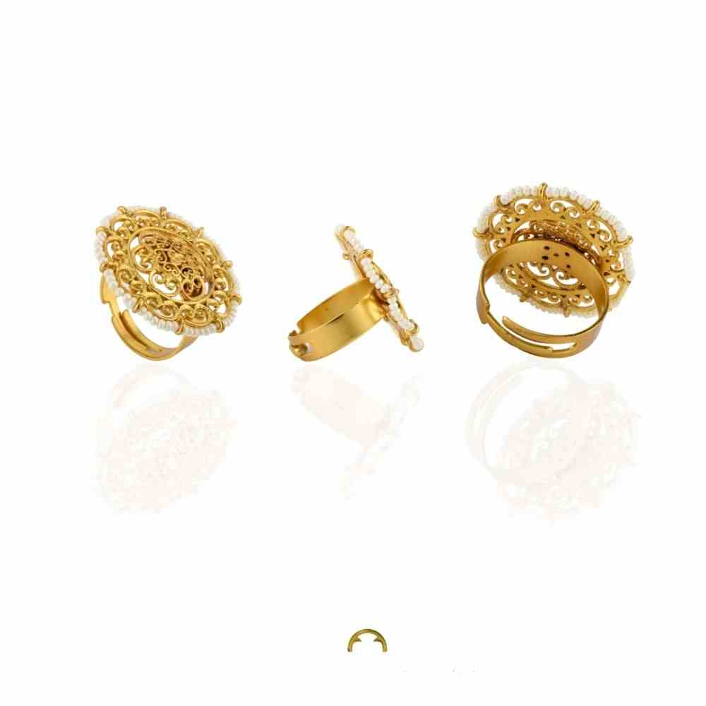 Victorial Filigree Ring with PEARLS