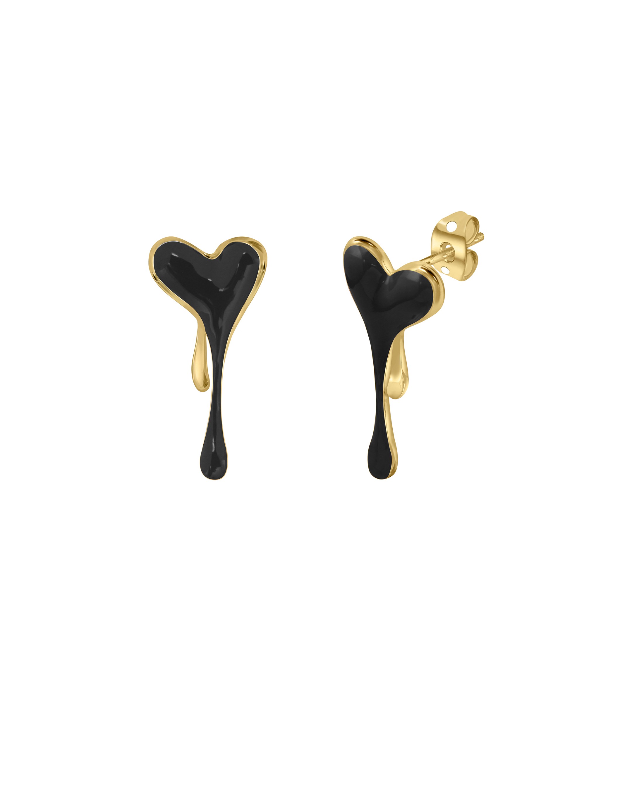 Melting Enamel Heart Earring