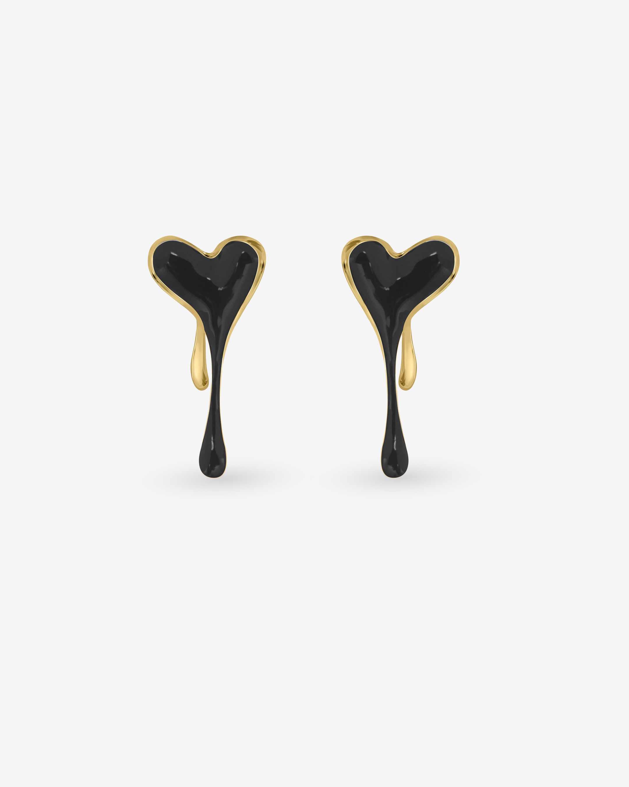 Melting Enamel Heart Earring
