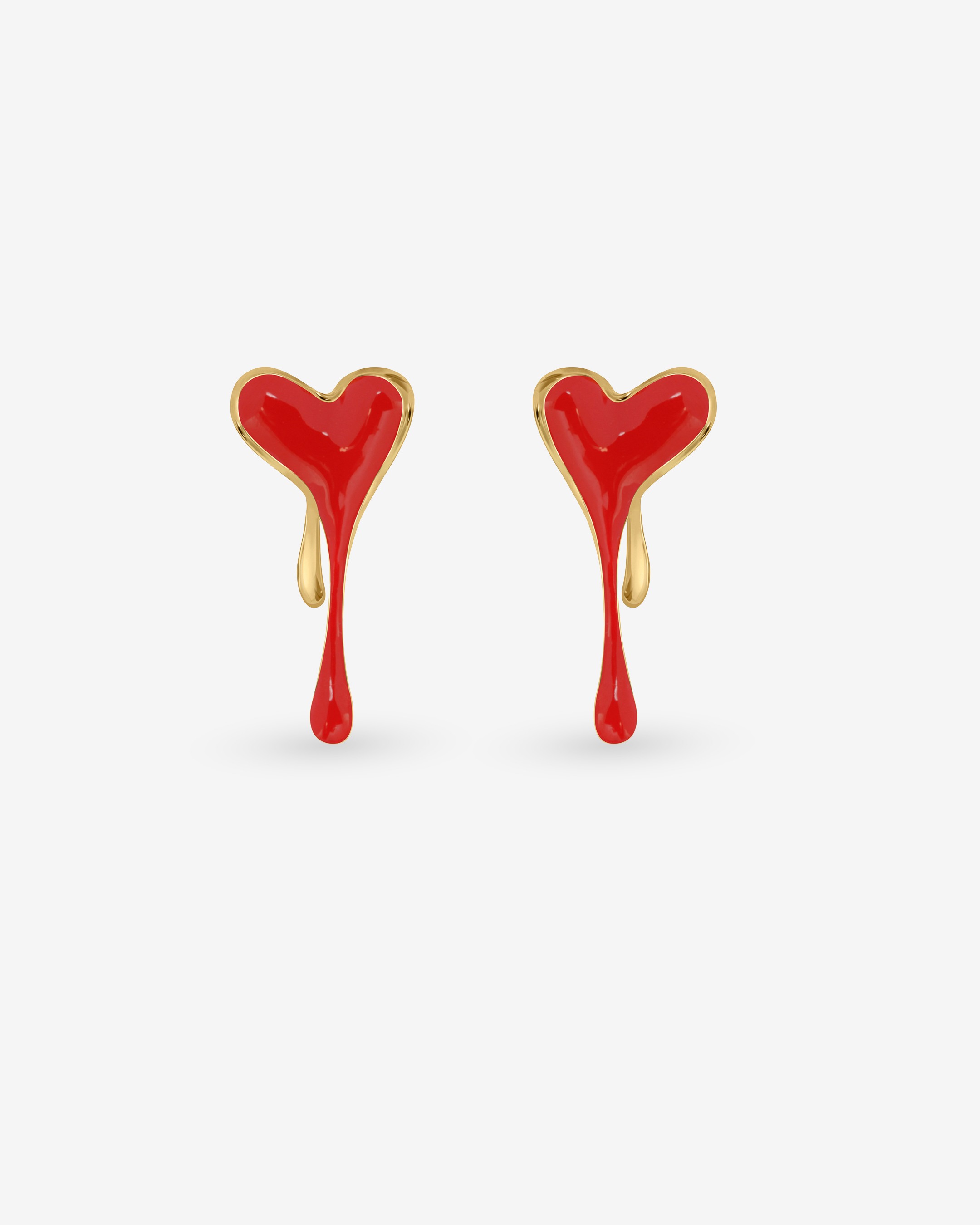 Melting Enamel Heart Earring