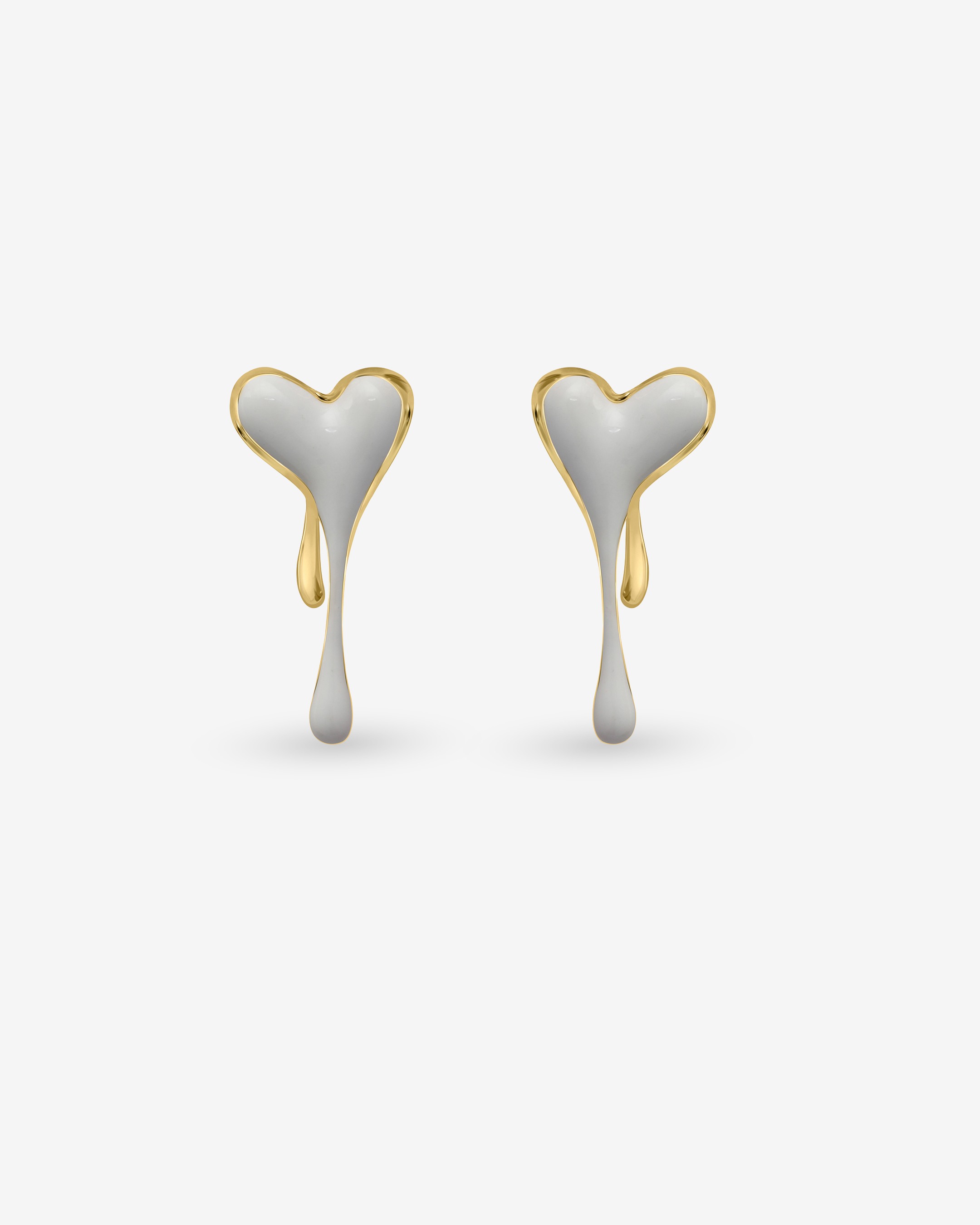 Melting Enamel Heart Earring