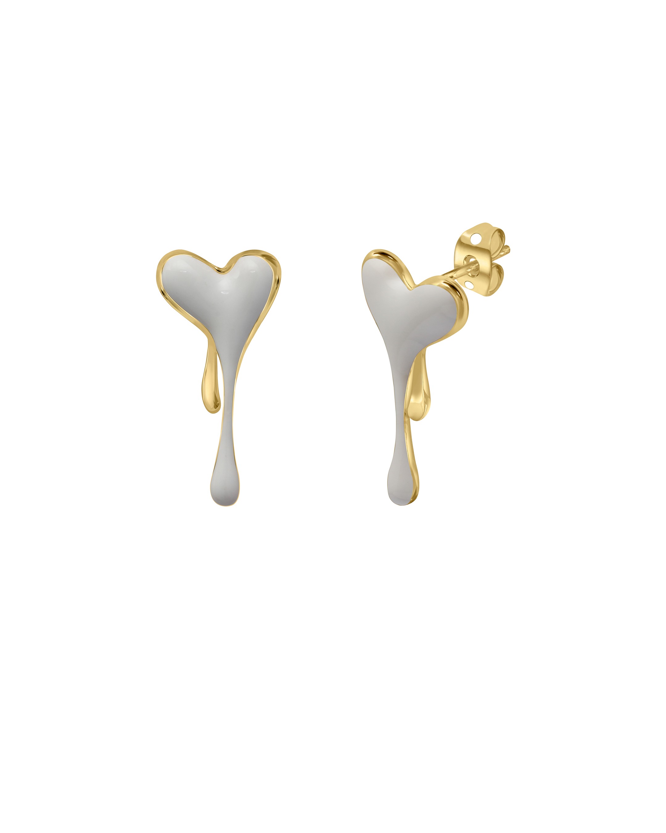 Melting Enamel Heart Earring