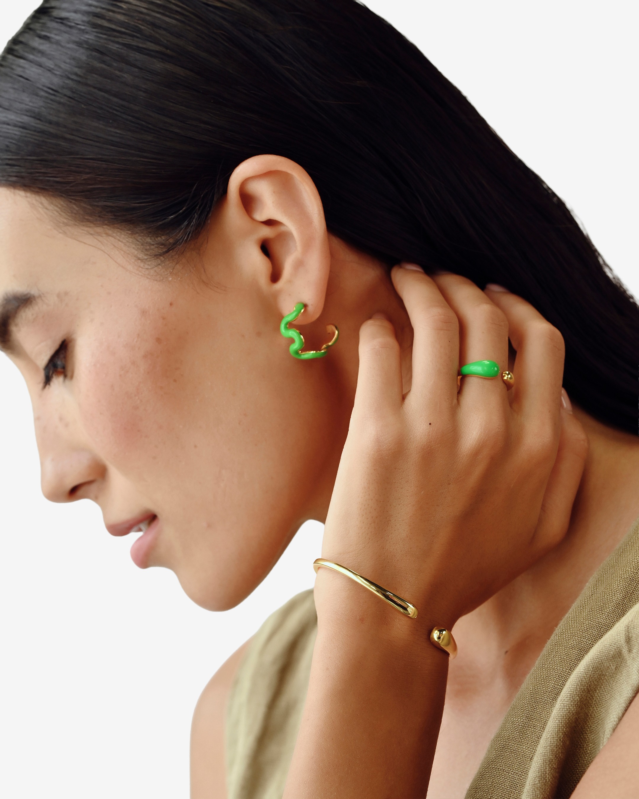 Swirl Enamel Hoops