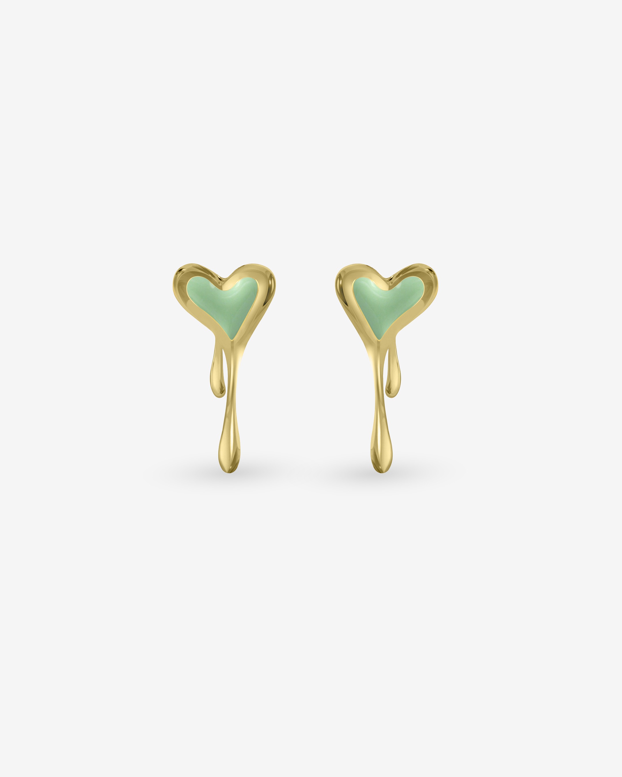 Melting Heart Duo Enamel Earrings