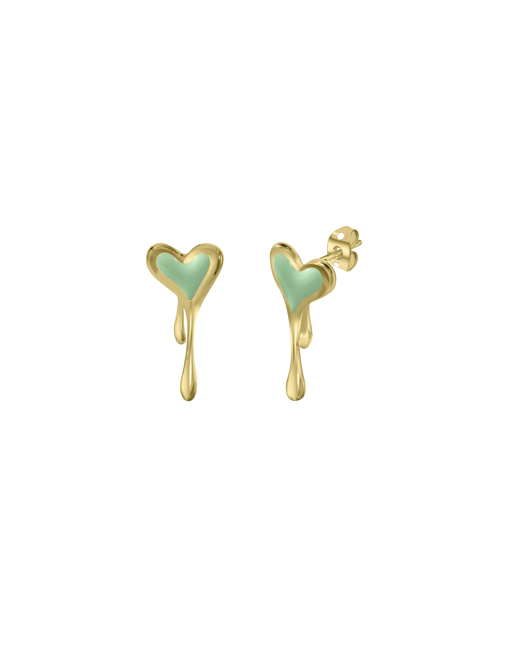 Melting Heart Duo Enamel Earrings