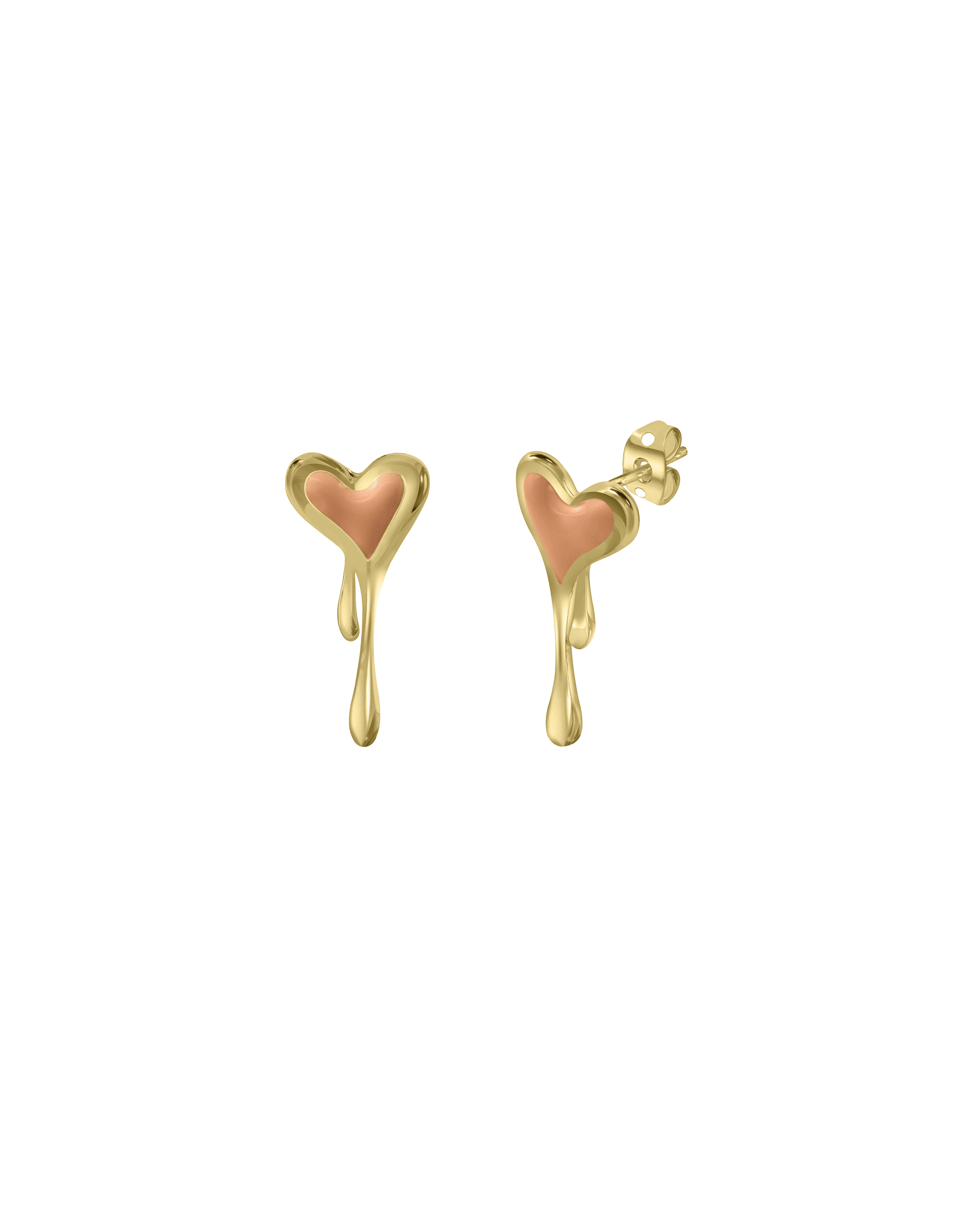 Melting Heart Duo Enamel Earrings