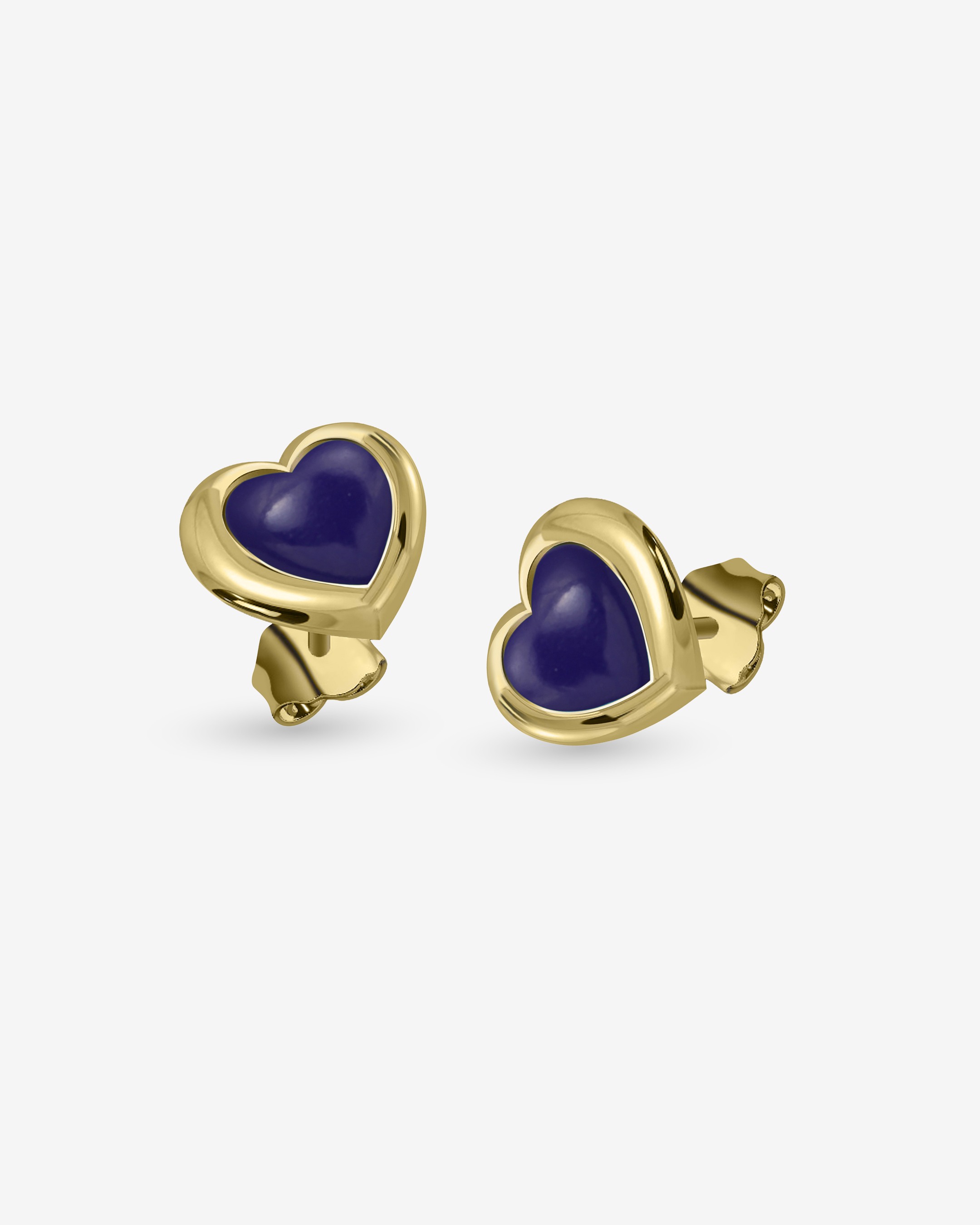 Lovers Heart Lapis Lazuli Studs
