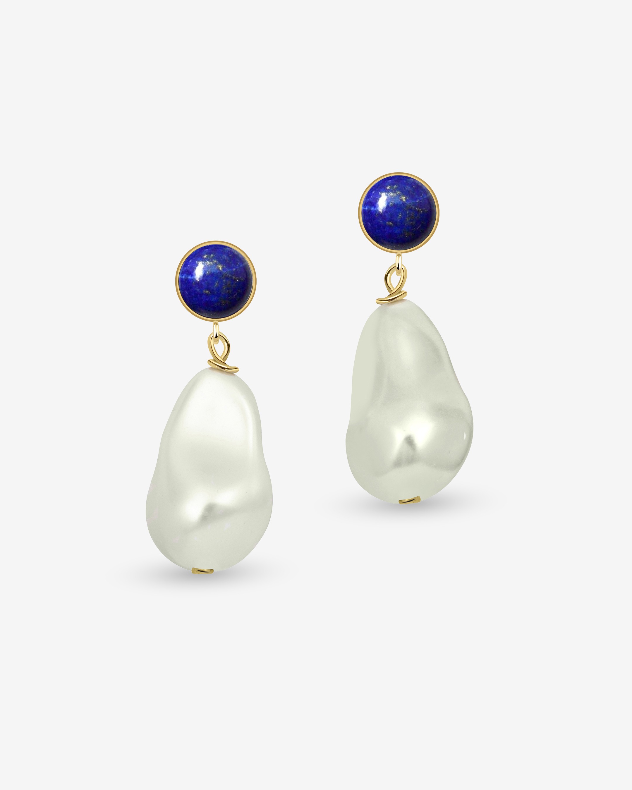 Baroque Lapis Pearl Drop