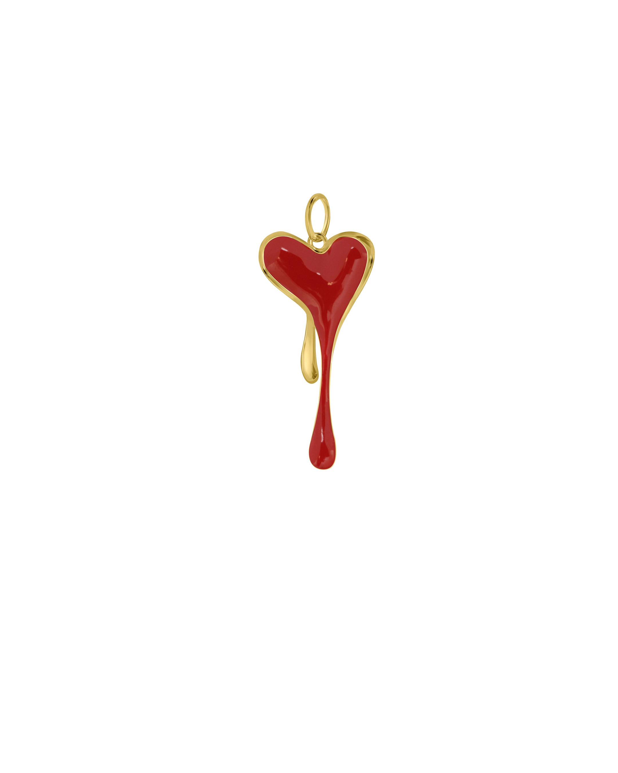Melting Enamel Heart With Anchor Chain