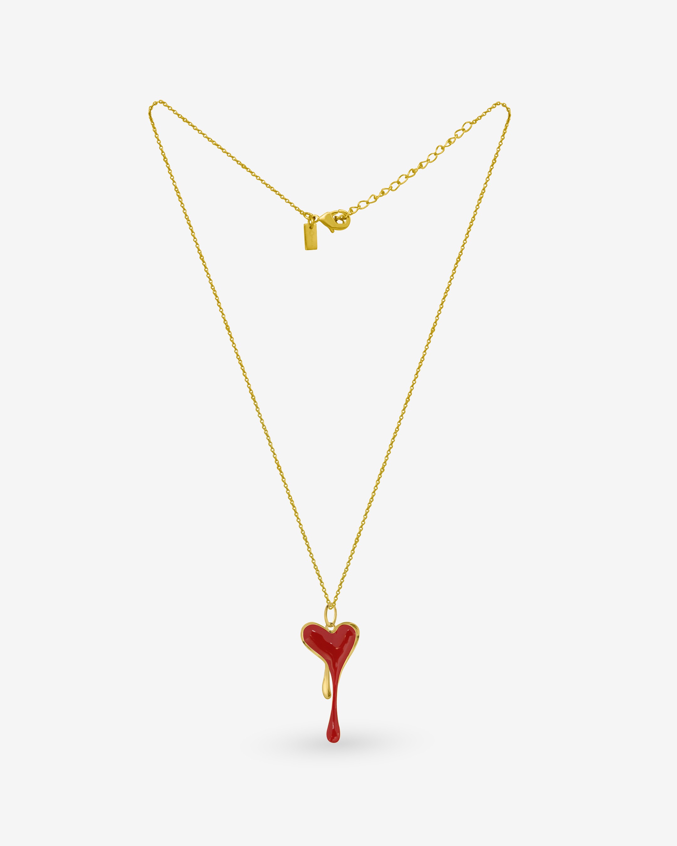 Melting Enamel Heart With Anchor Chain