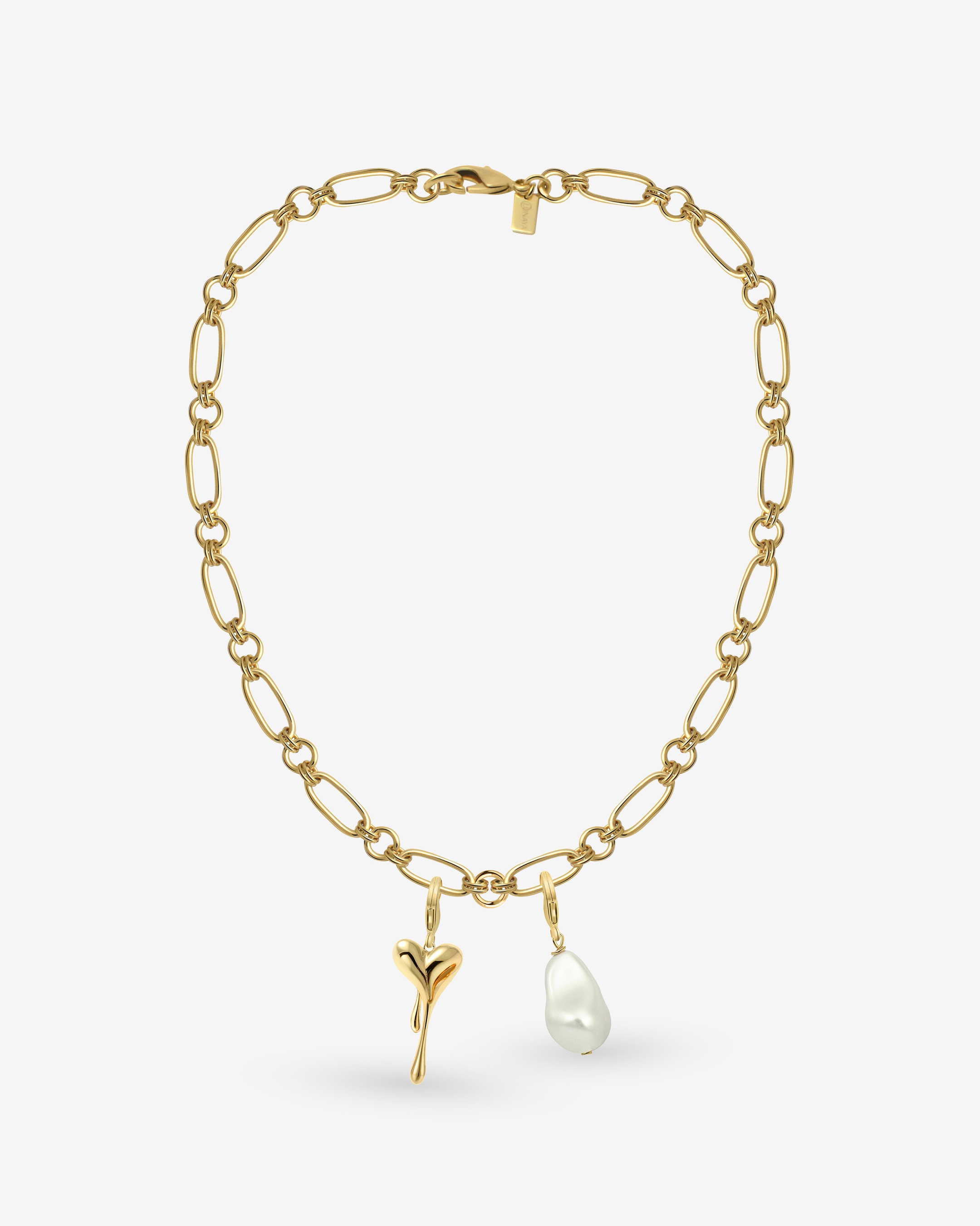 Melting Pearl Charm Necklace