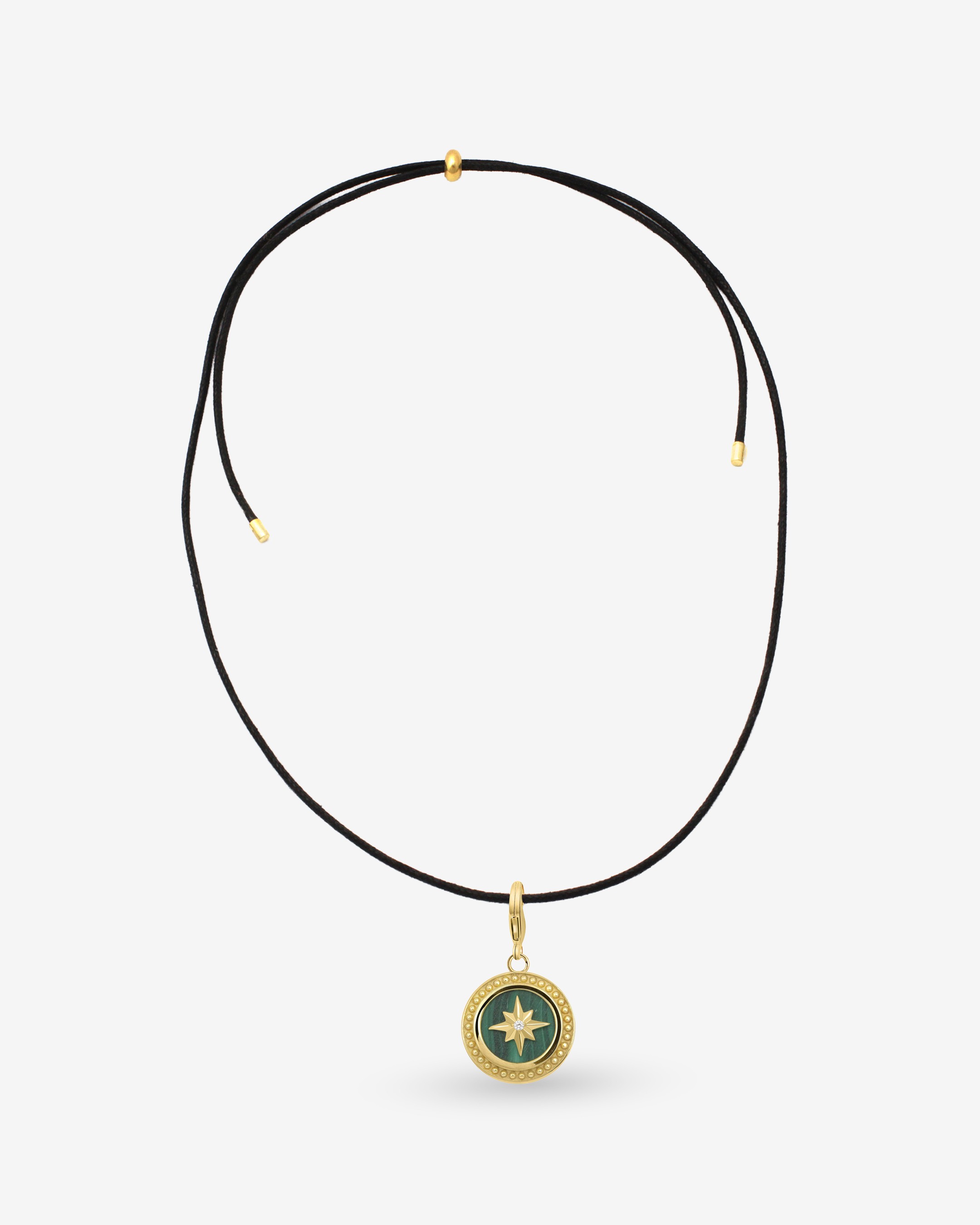 Cord Cosmic Malachite Charm Necklace