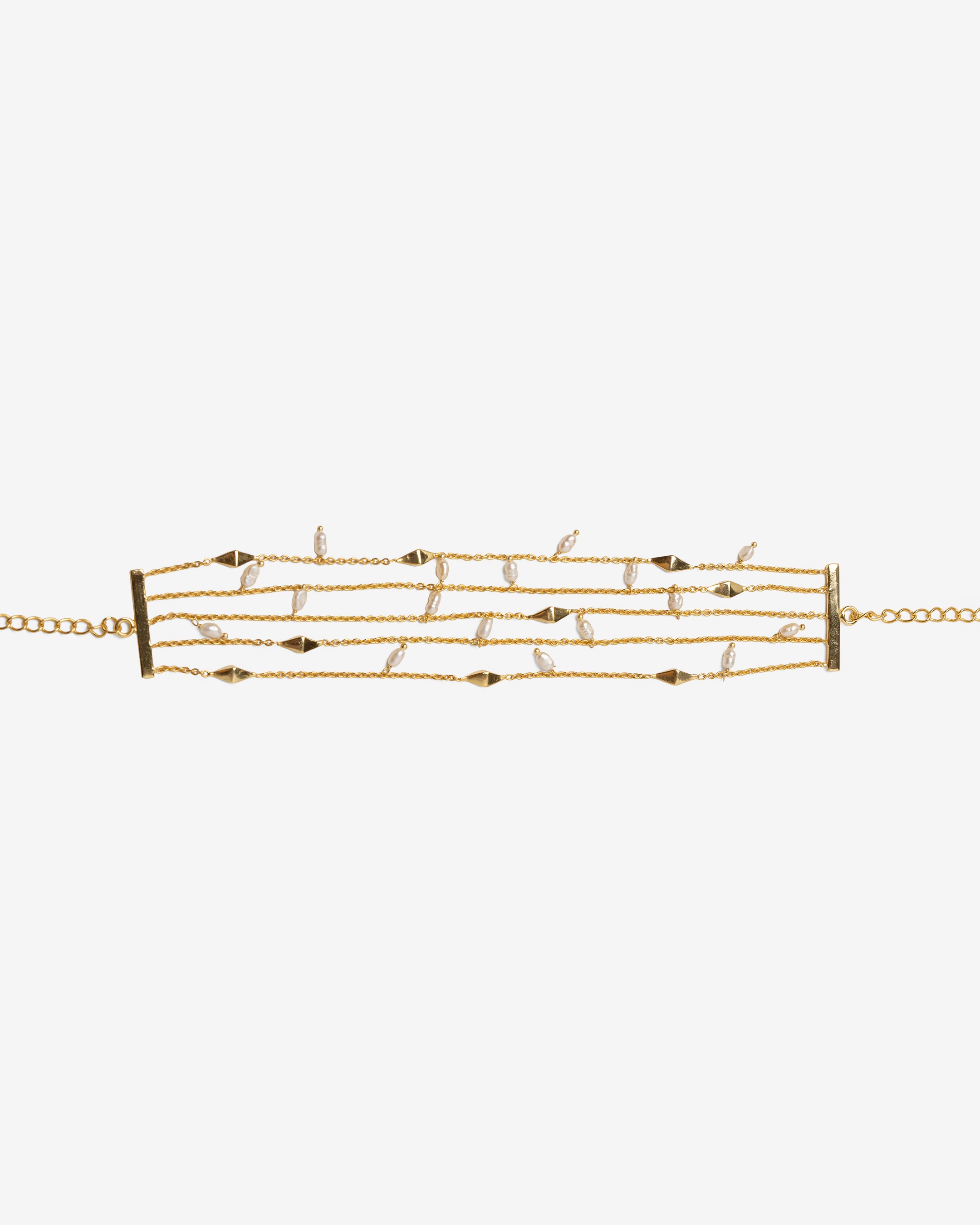 Spike Pearl Chain Necklace