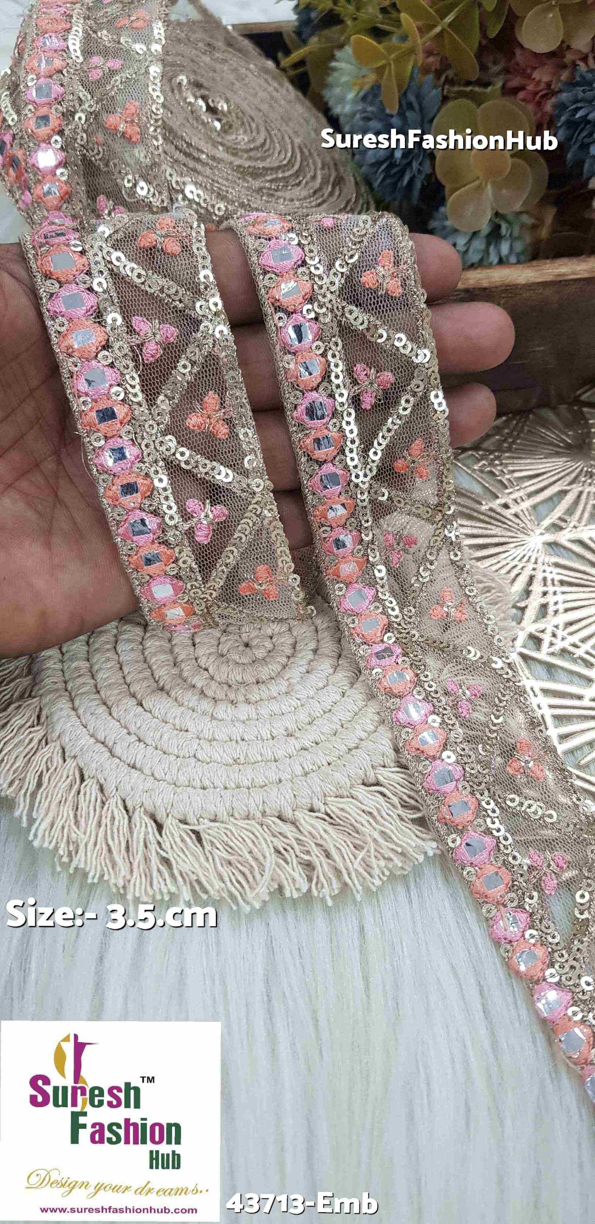 Foil Mirror and Heavy Sequence Lace