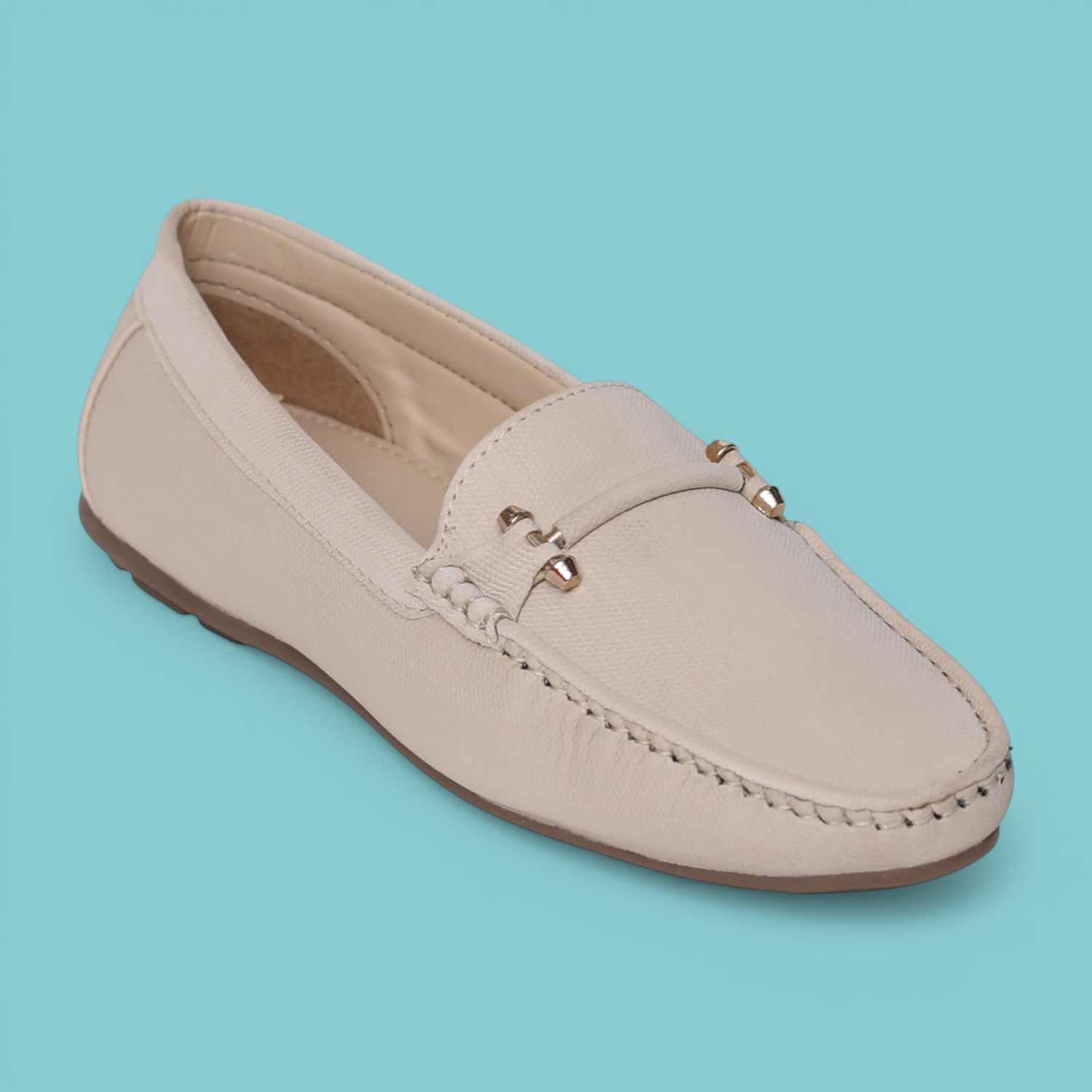 Greta Women’s Classic Beige Slip-On Loafers
