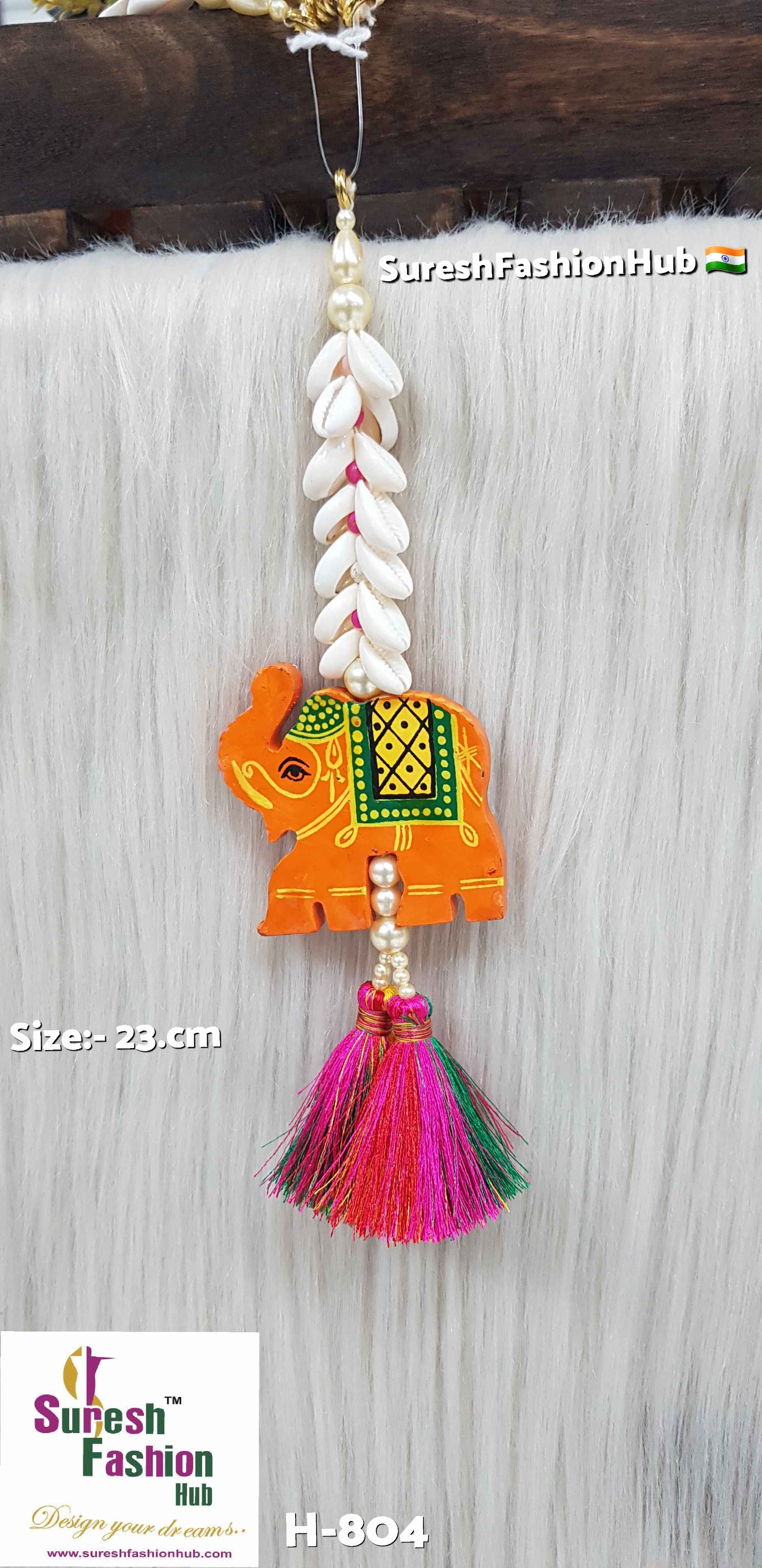 Orange Elephant Dark Tassel Hanging