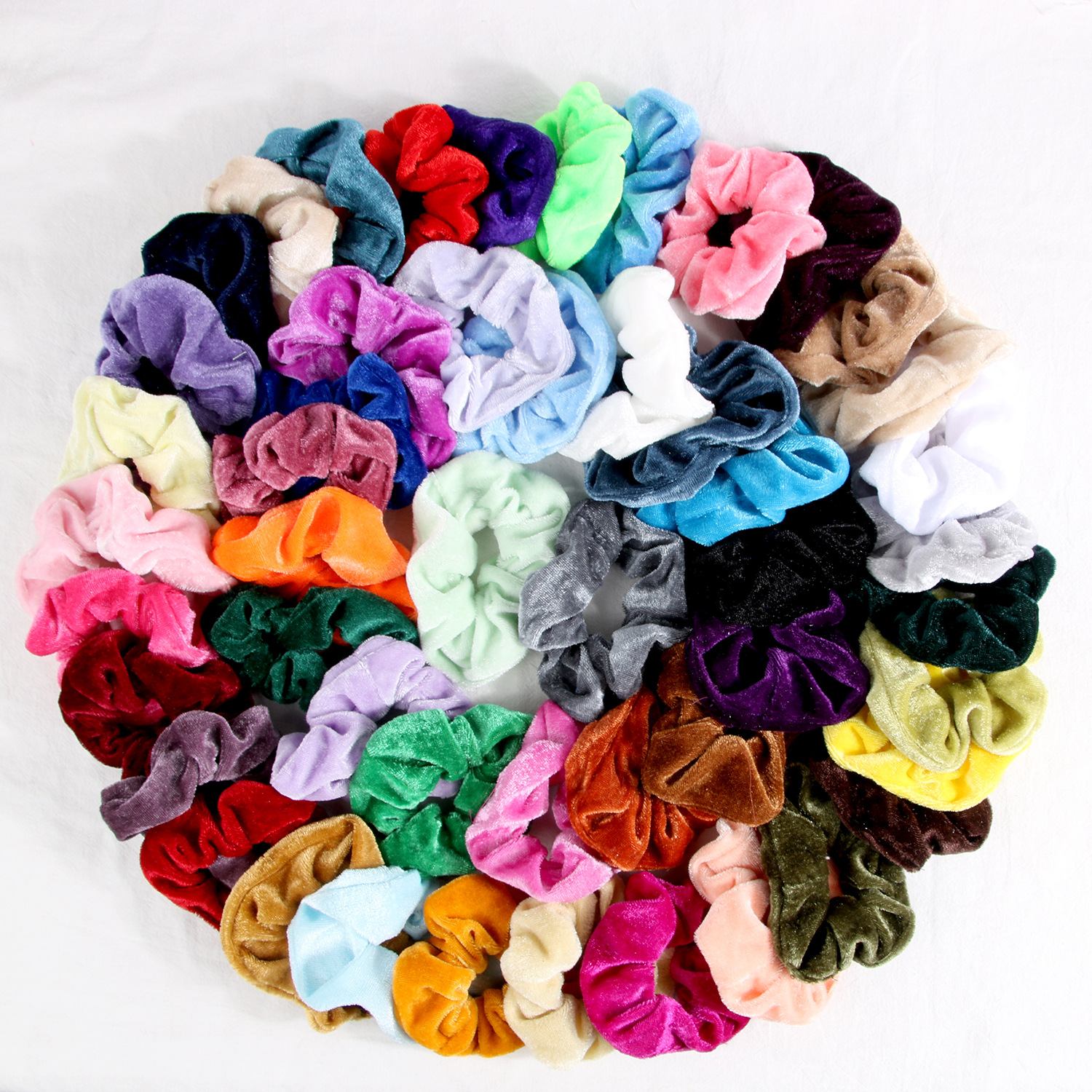 LACE IT™ | Laceit Velvet scrunchies Rubber Band  (Multicolor)-24 pcs for women 1