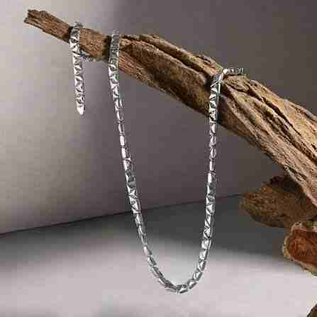 Silver men's chain