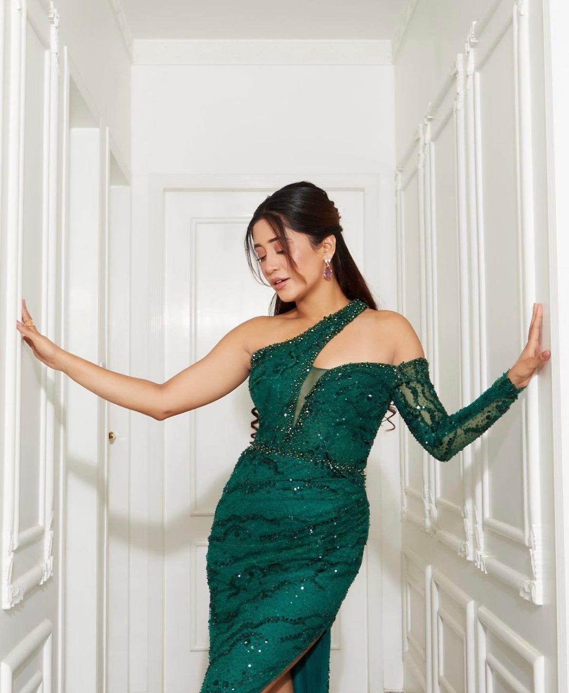 One shoulder mermaid gown
