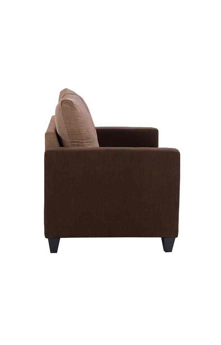 neudot Saya Dual Color Sofa for Living Room |2 Persons Sofa|Premium Fabric with Cushioned Armrest | Solid Wood Frame|2 Seater in Saya Duo Brown Color