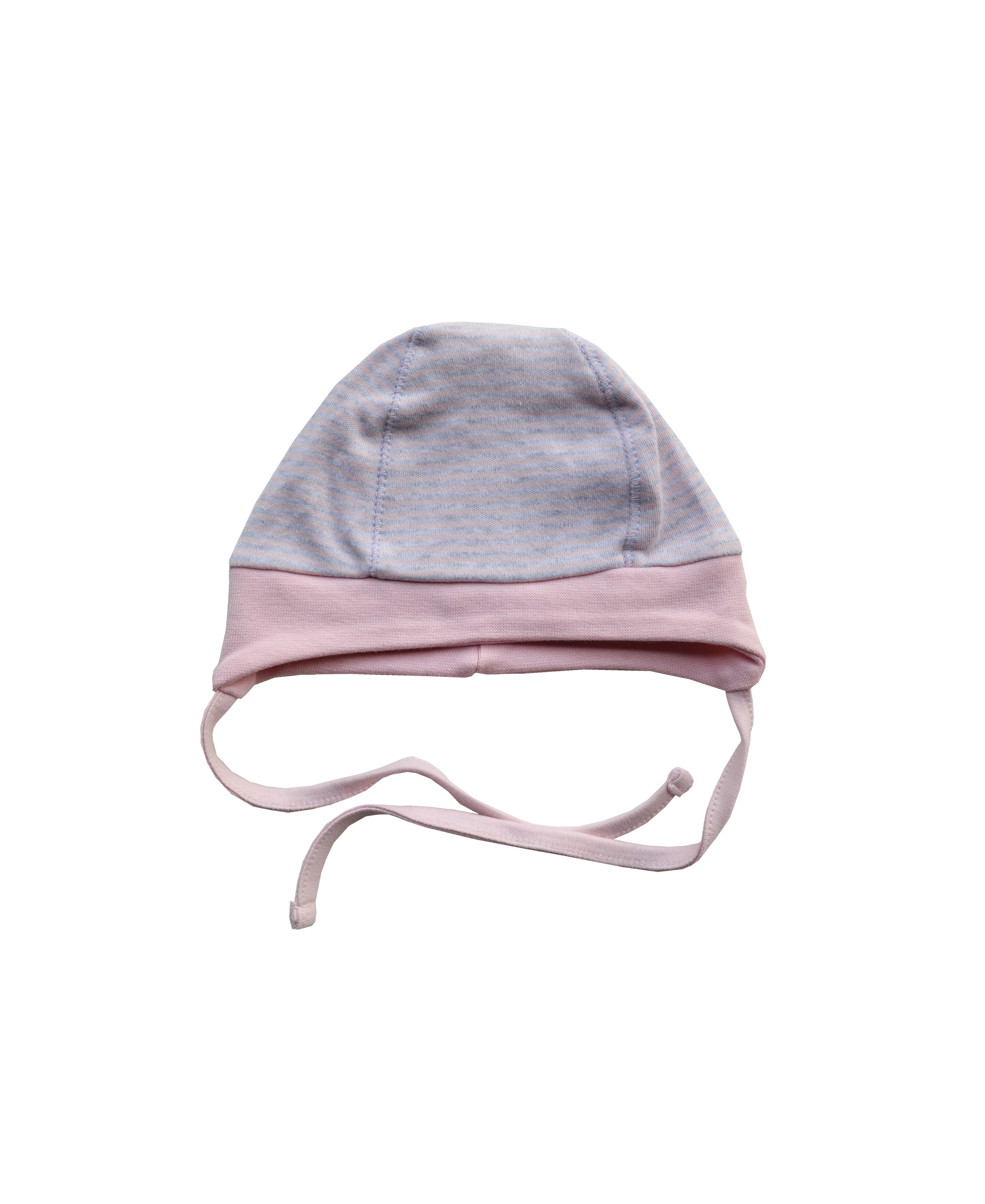 Pink Striped Girls Cap (100% Cotton Interlock Biowash)