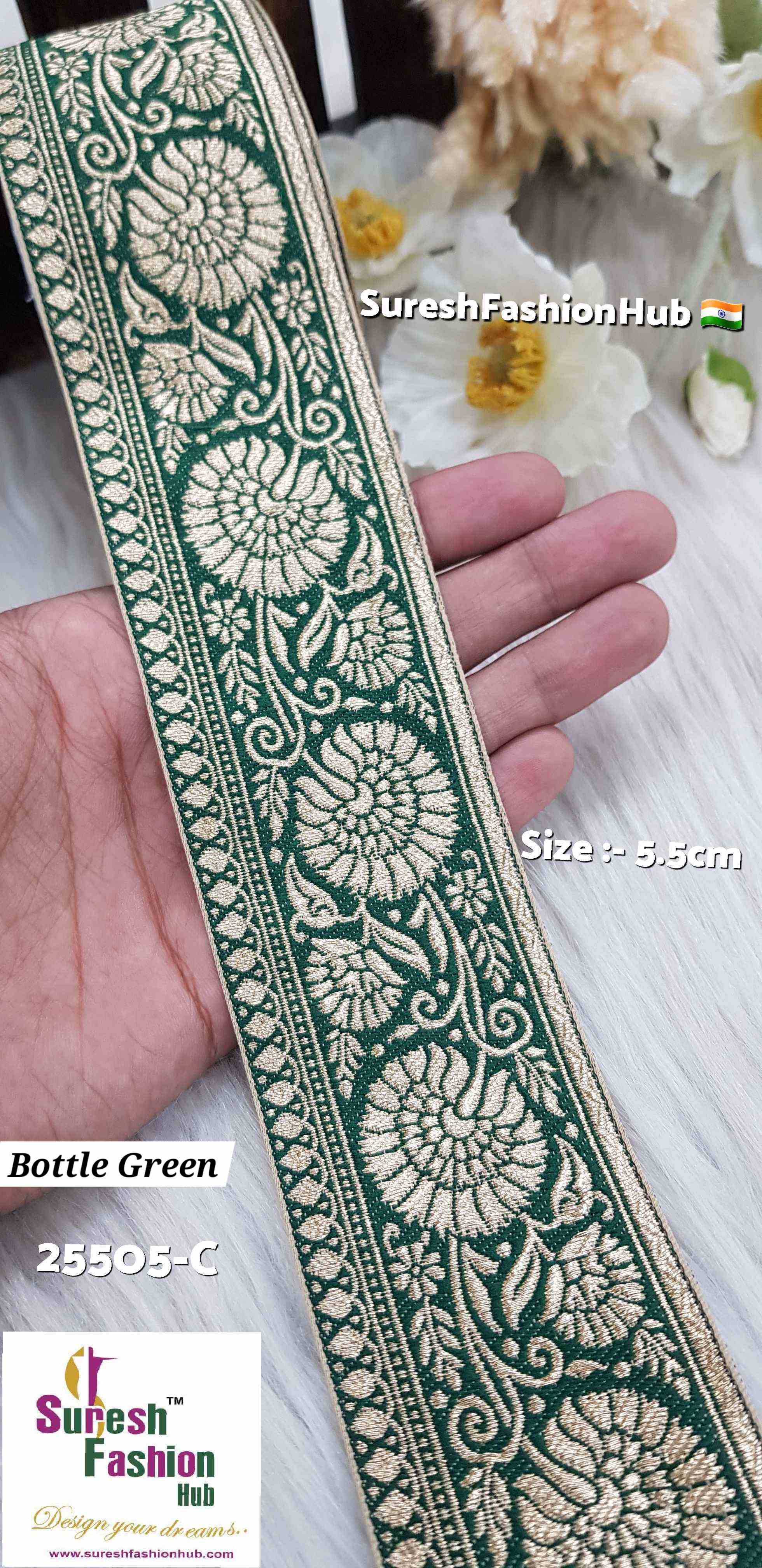 Certainly! Here are some ALT text suggestions that incorporate a variety of keywords to help improve your visibility on Google: 1. "Navratri Banarasi Laces - Traditional Indian Festive Laces" 2. "Golden Silver Banarasi Lace - Elegant Metallic Trims for Garments" 3. "Cutwork Banarasi Laces - Intricate Openwork Designs"