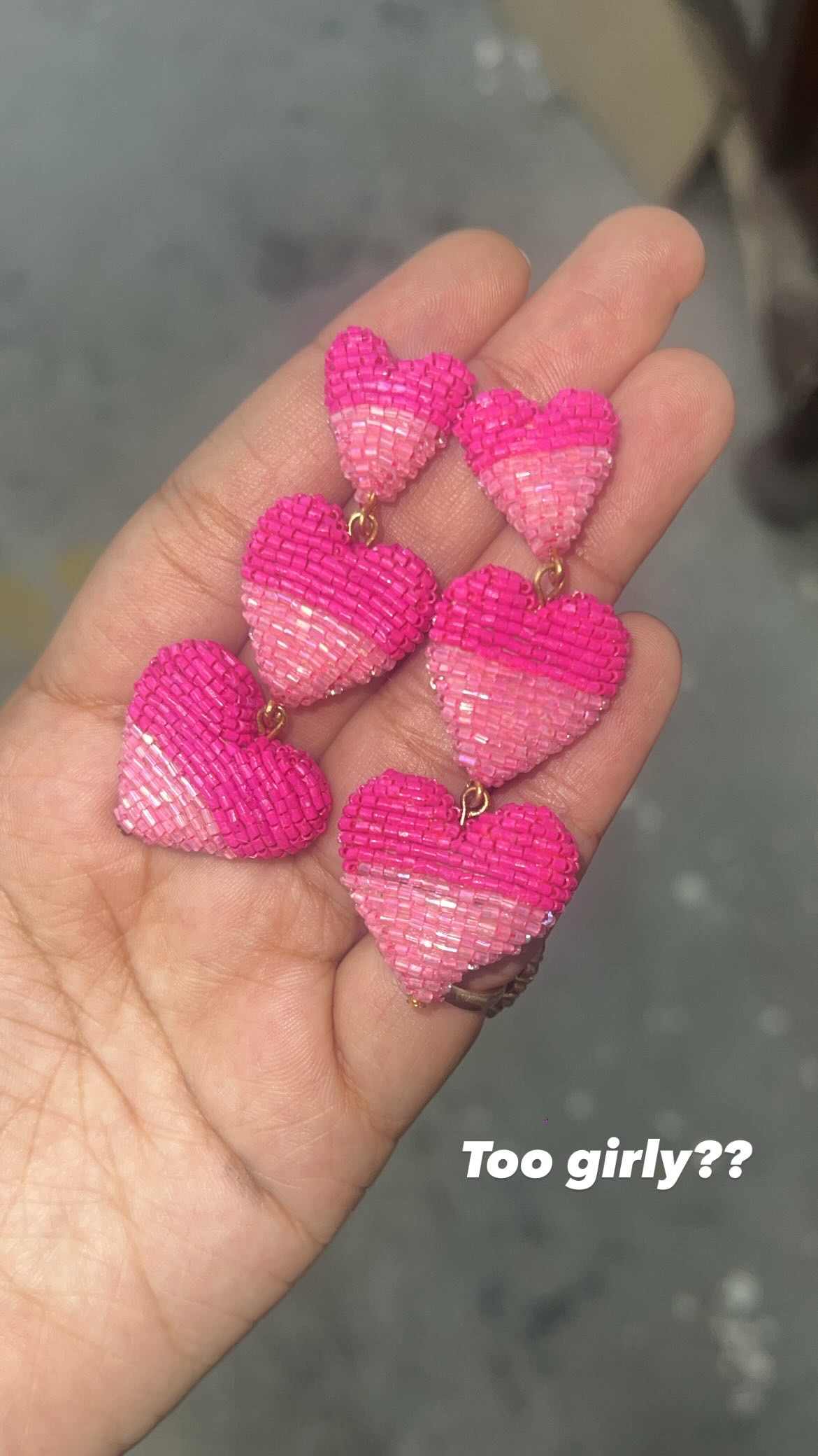 Too girly earrings