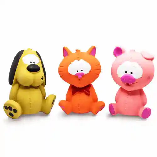 Barkbutler Fofos Latex Bi Small Pig Toy for Dogs