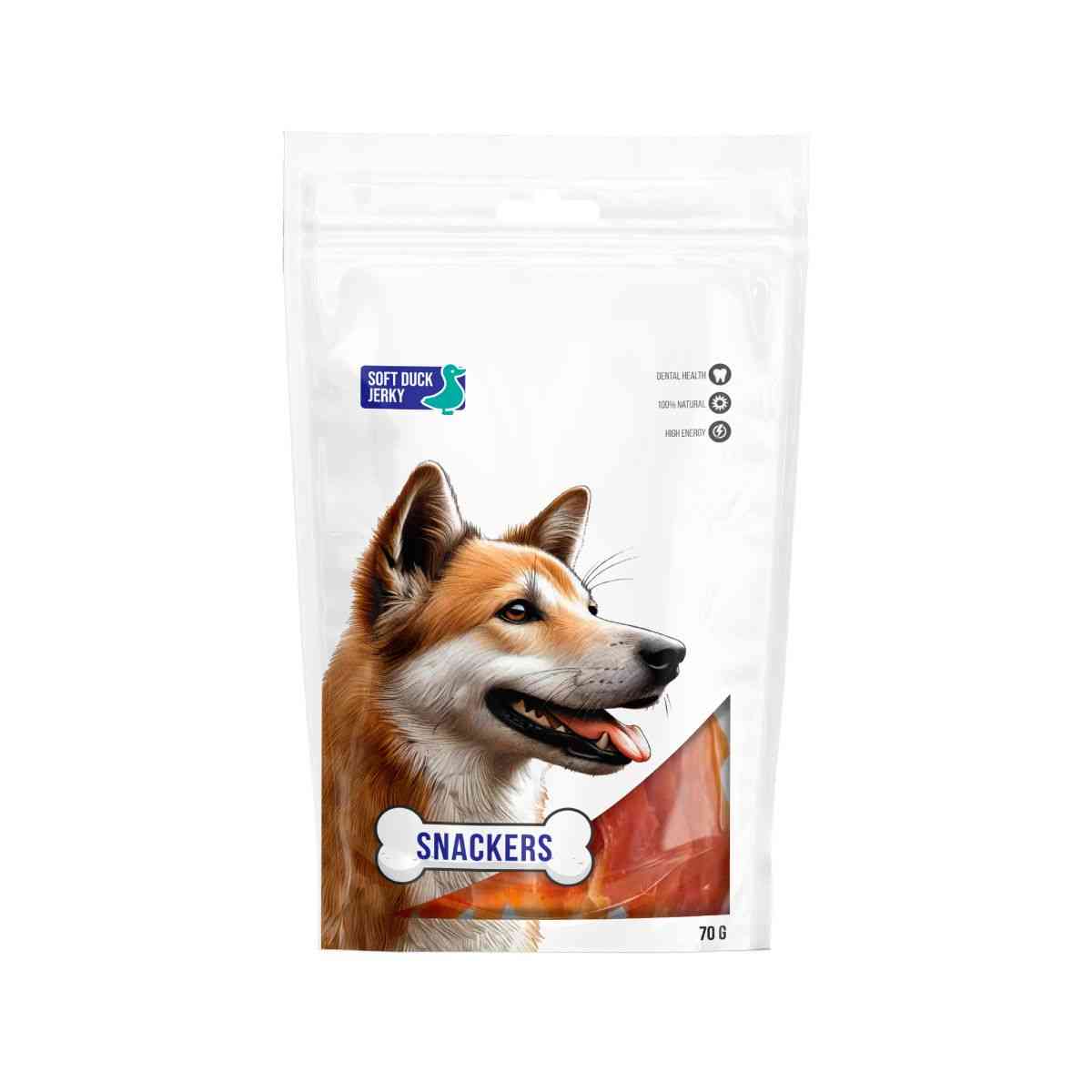 Snackers Soft Duck Jerky Dog Treats 70g