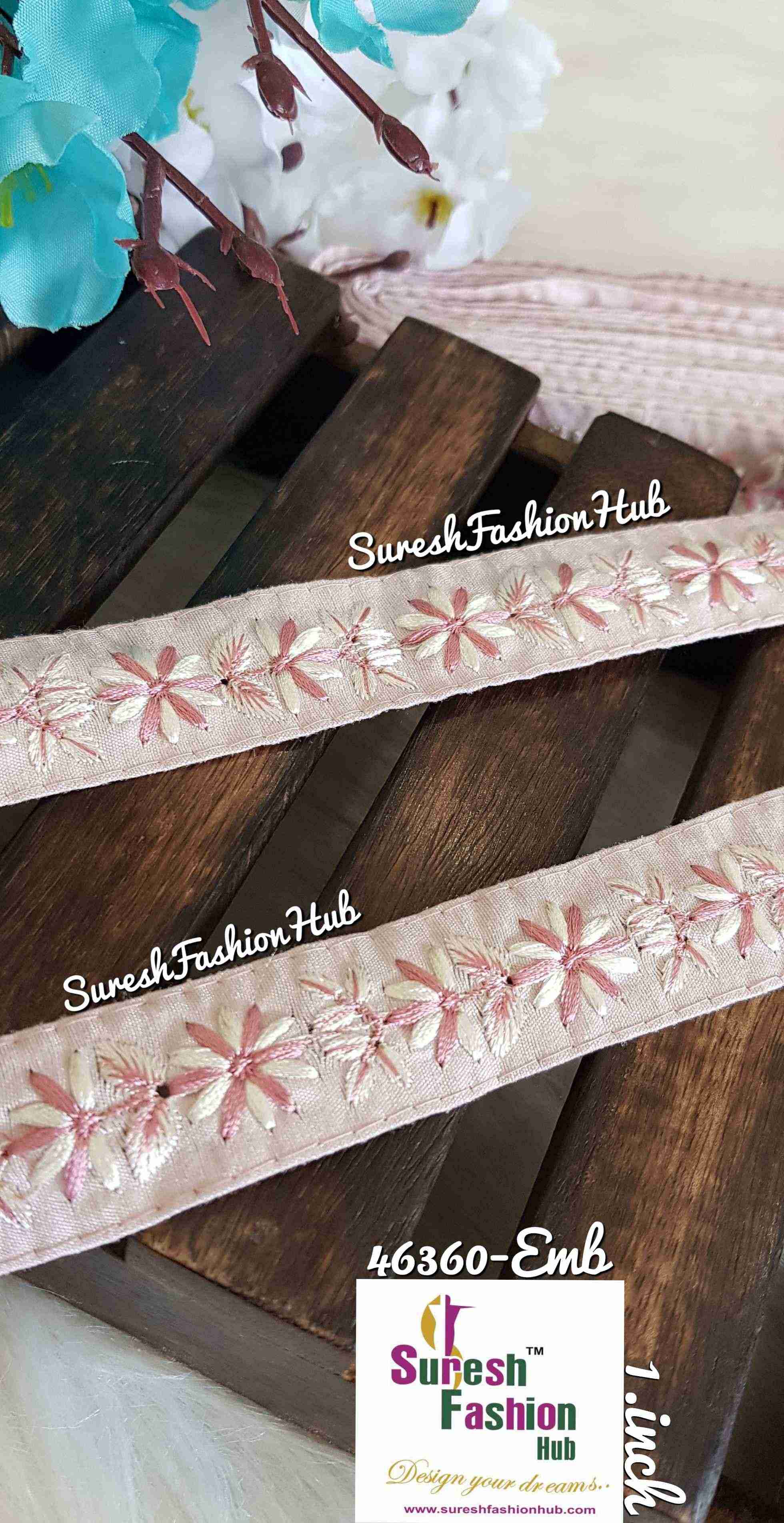 Dainty Daisies Pink  Designer Trim