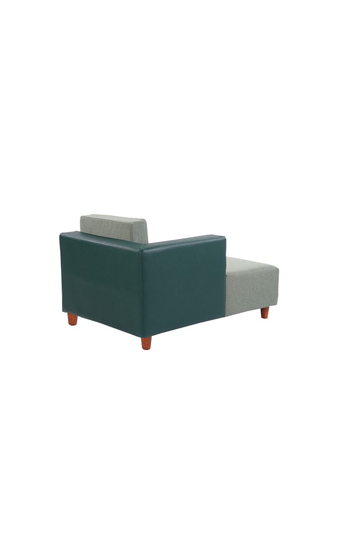 neudot Hailey Fabric Right Aligned Chaise Lounger in Misty Green|RHS | for Living Room| Guest Room | Dual Color