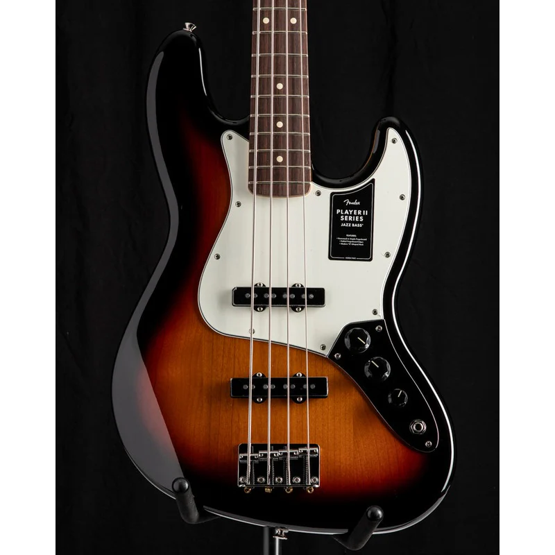 Fender Player II Jazz Bass 4-String Electric Bass, Rosewood Fingerboard, 3-Color Sunburst