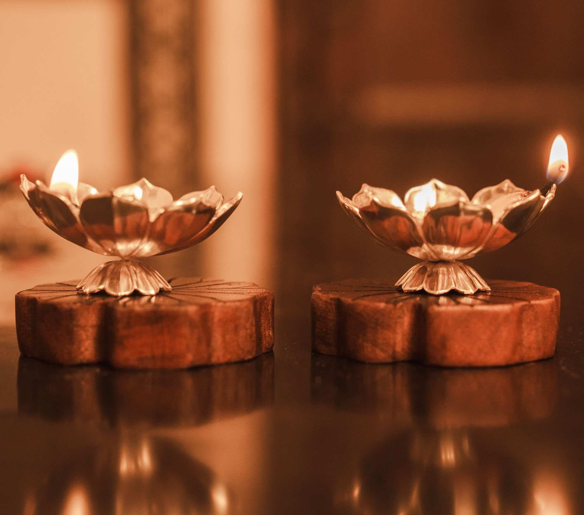 Kamala Diya Set of 2