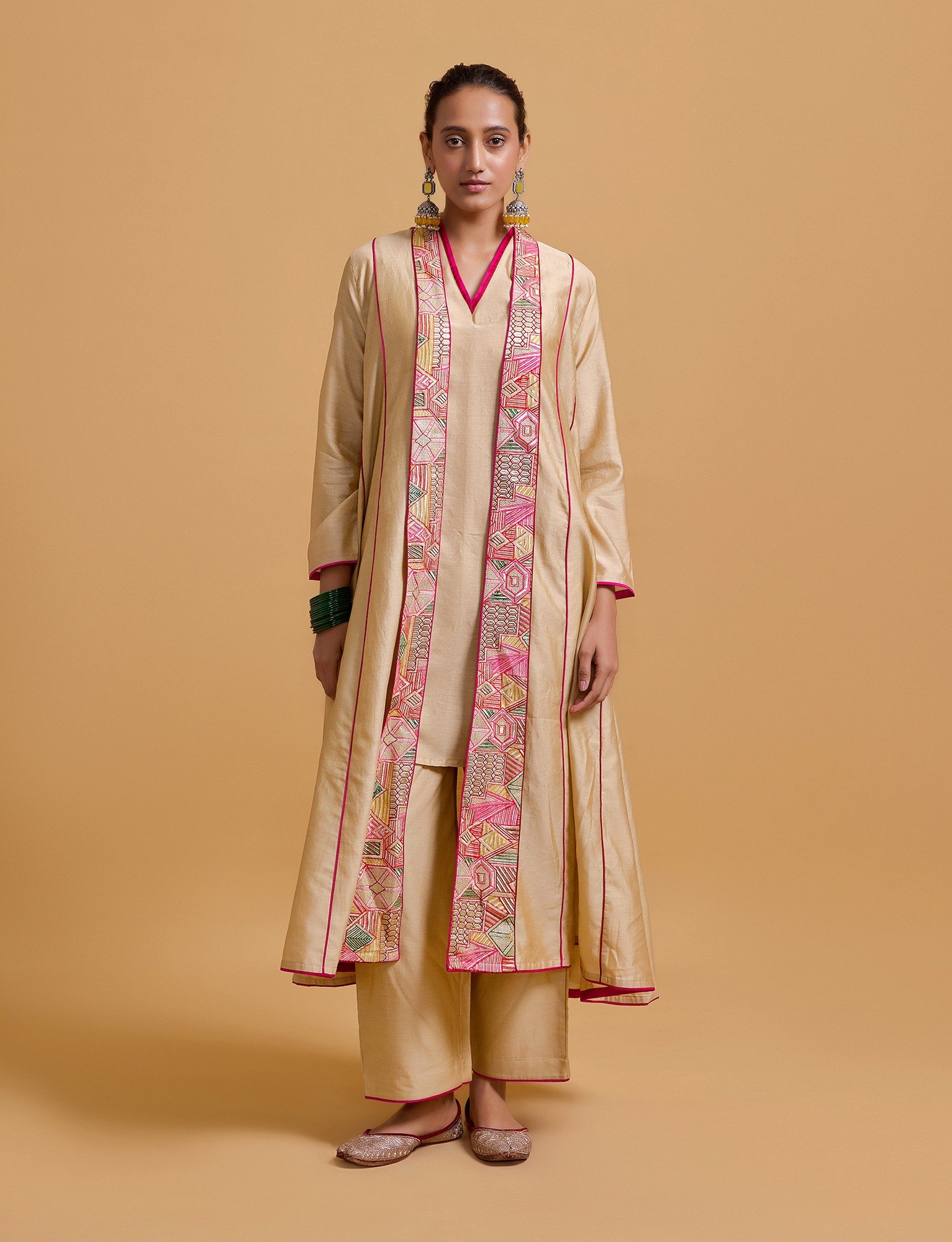 Mithai Beige Coat Set