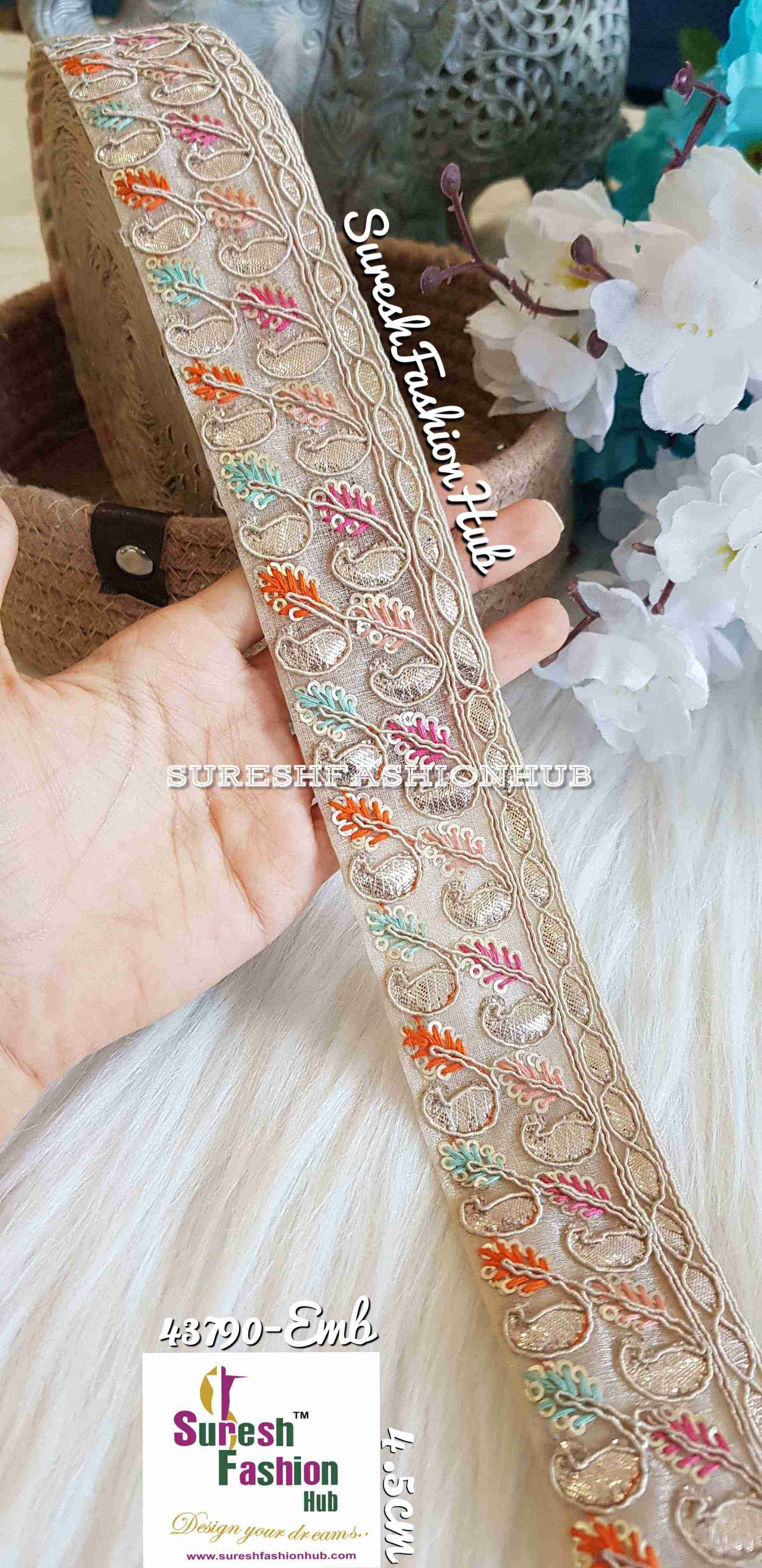 Indian Laces Embellishments Embroidery Saree Border Wholesale Silk Crafting Sewing Decorative Designer Ribbons #Blackborder  #Fancylaces #Decorativetrims #Embroideredborder #Sewingtrims #テープ #minne #lndianlaces #Sareeborder #アニー都城 #pasamanerías #pasamaneriasbordadas #Embellishments #可愛いマスク #Embroiderytrimmings #アクセサリー