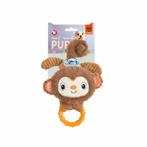 Barkbutler Fofos Puppy Monkey Toy for Dogs, 18 X 13 CM