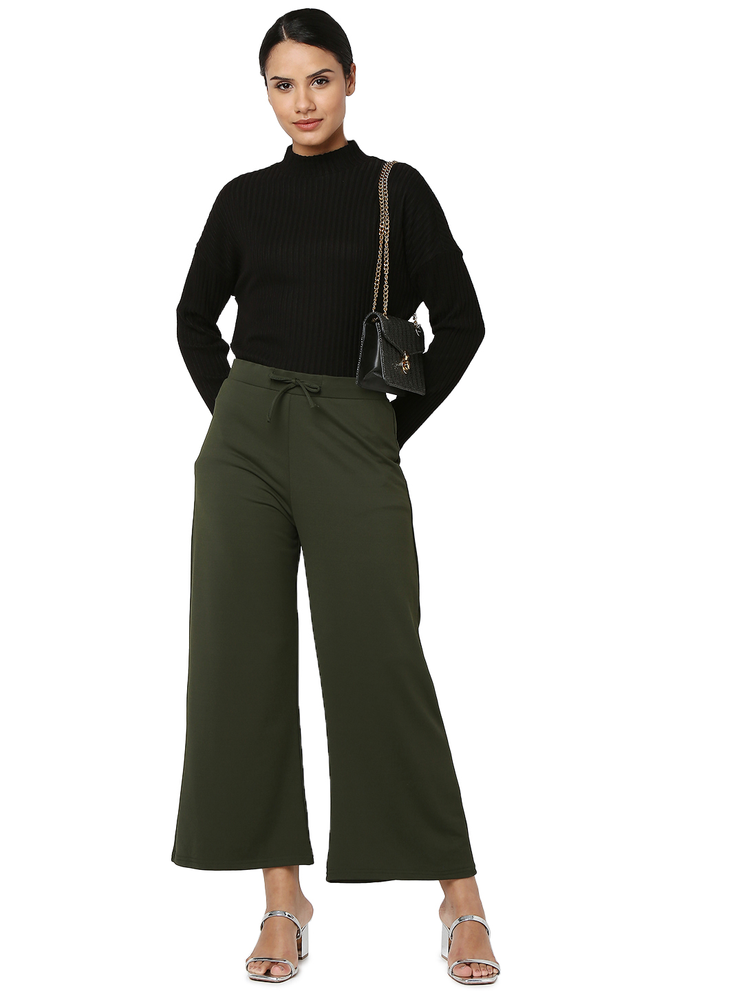 Buy ANANYA FASHION & CRAFTS HUB Women's & Girls' Solid Split Hem Flare Leg  Trouser Dress Pants Online at Best Prices in India - JioMart.