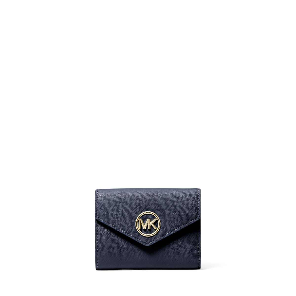Carmen Medium Saffiano Leather Tri-Fold Envelope Wallet