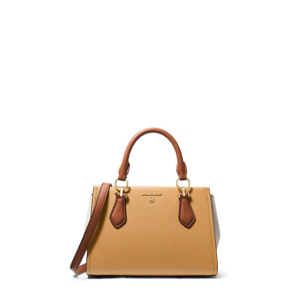 Marilyn Small Color-Block Saffiano Leather Crossbody Bag