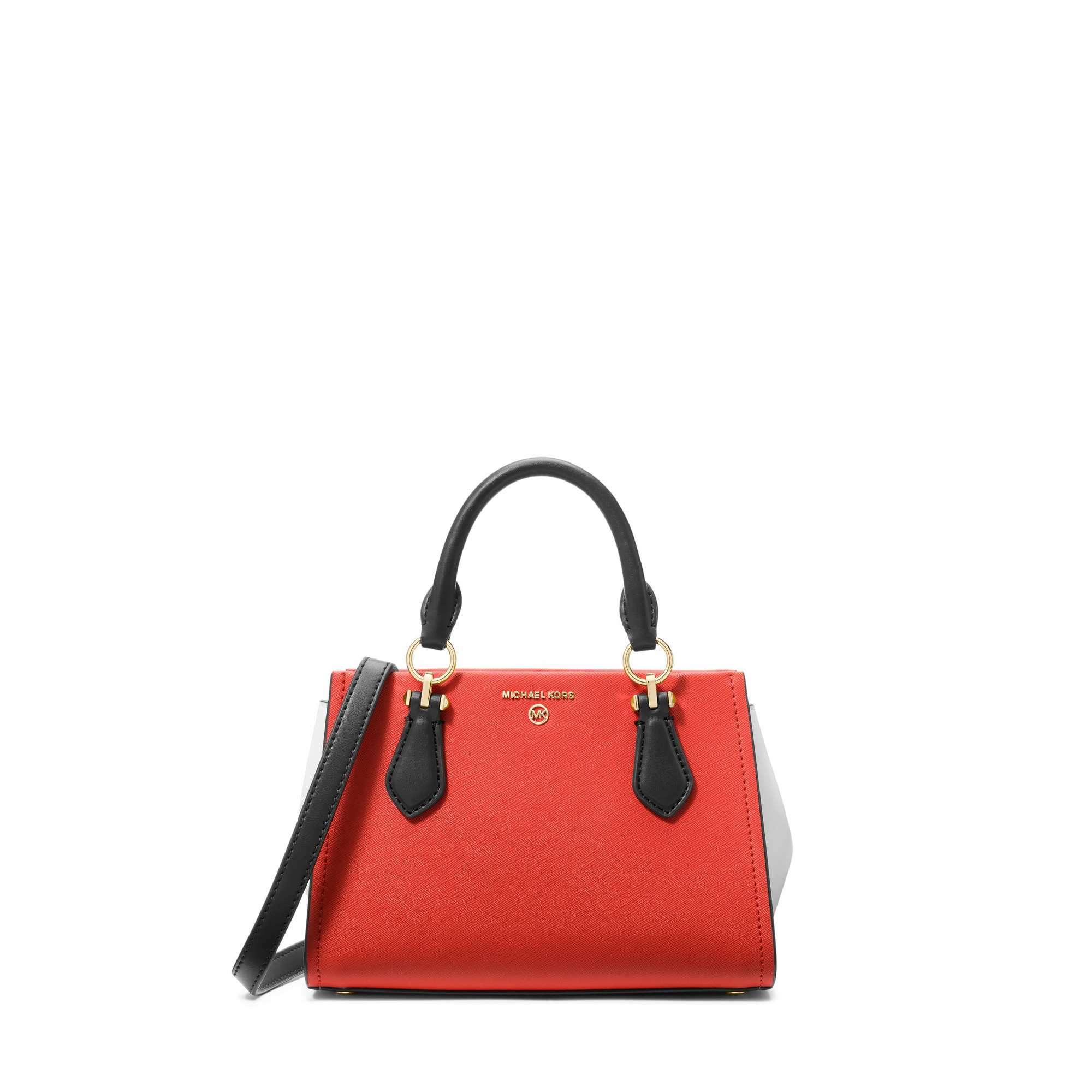 Marilyn Small Color-Block Saffiano Leather Crossbody Bag