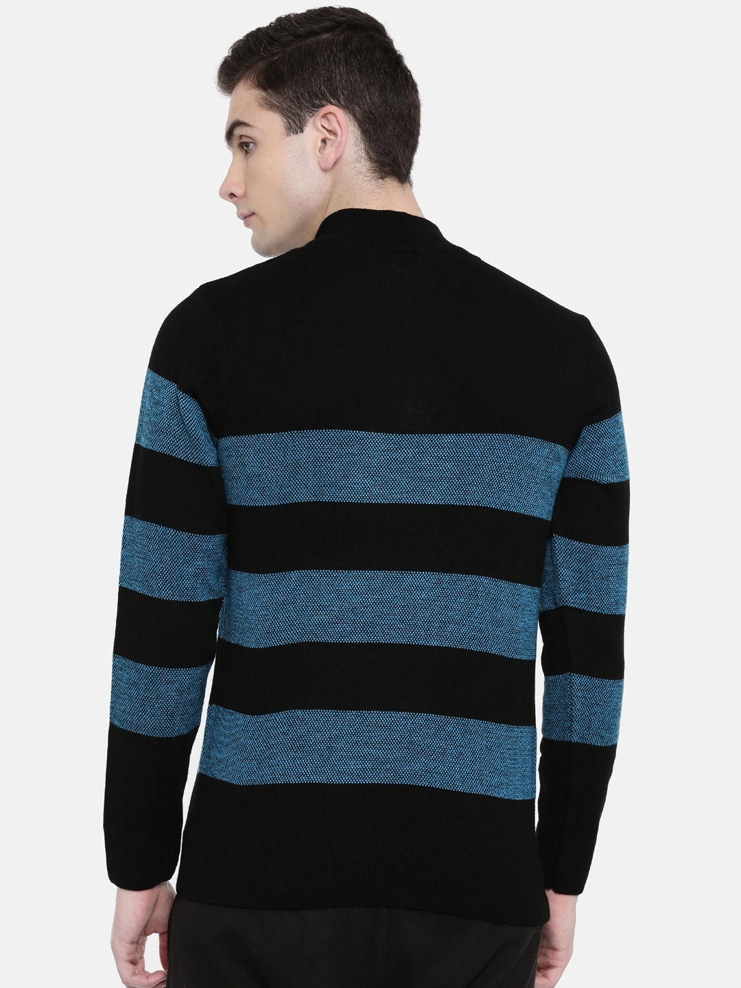Men's Black Acrylic Melange Sweaters
