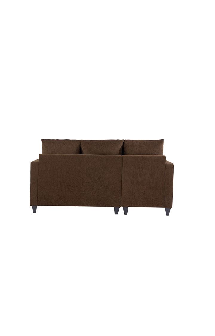 neudot Saya RHS Sectional Sofa for Living Room |4 Person Sofa| Premium Fabric with Cushioned Armrest | 12 Months Warranty| Solid Wood Frame| 4 Seater in Saya Brown Color DIY(Do-It-Yourself)